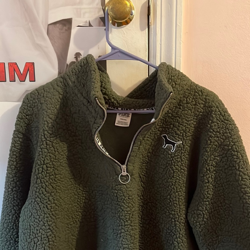 Pink VS Green Fluffy Sherpa Sweatshirt